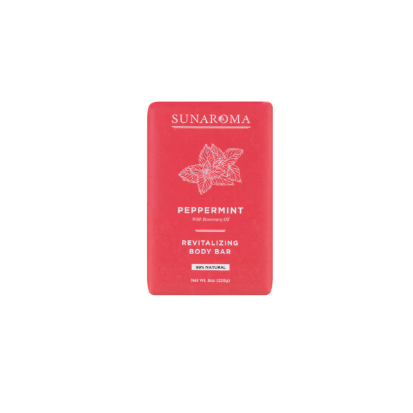 Jabón de Barra Corporal Sunaroma de Menta y Romero, 8 Oz