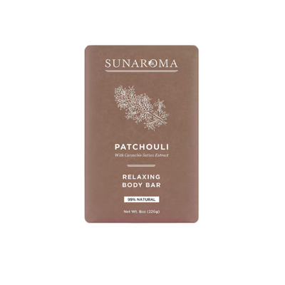 Savon en barre relaxant à l'huile de patchouli Sunaroma - 8 oz