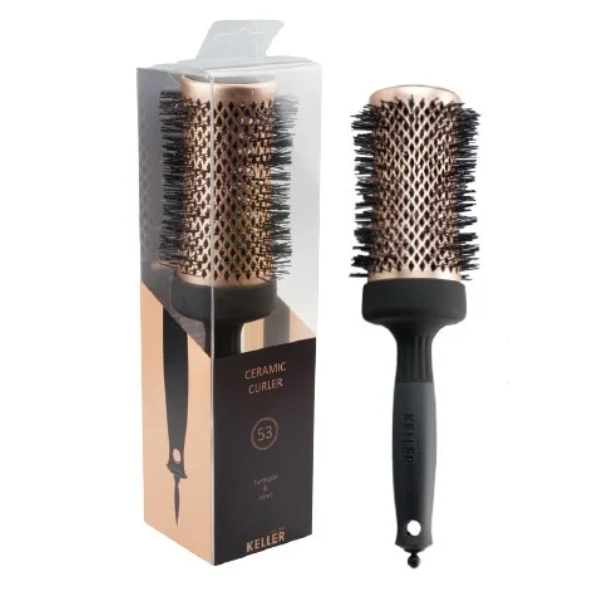 Keller Copper-Line 53mm Ceramic Round Hairbrush