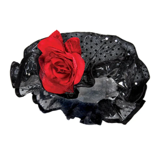 Gorro de Ducha Negro y Rojo LA Indulgence