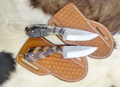 Authentic Western Knives - Handcrafted Sheep Horn & Olivewood Blades - Korvel