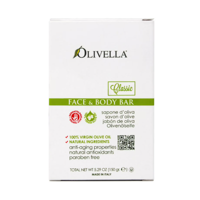 Savon en barre Olivella à l'huile d'olive vierge pour le visage et le corps, Verveine 5,29 oz