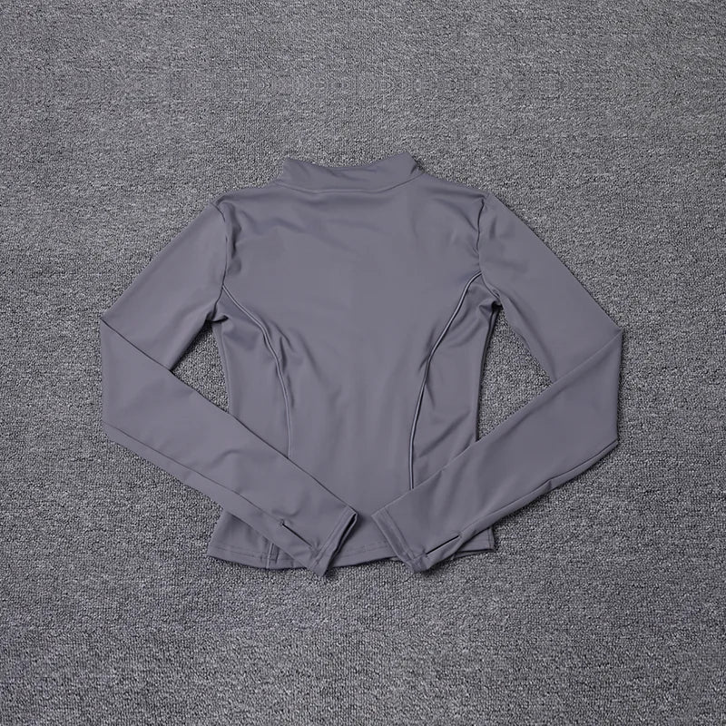 Chaqueta de Yoga Reflectante para Mujeres con Protección UV