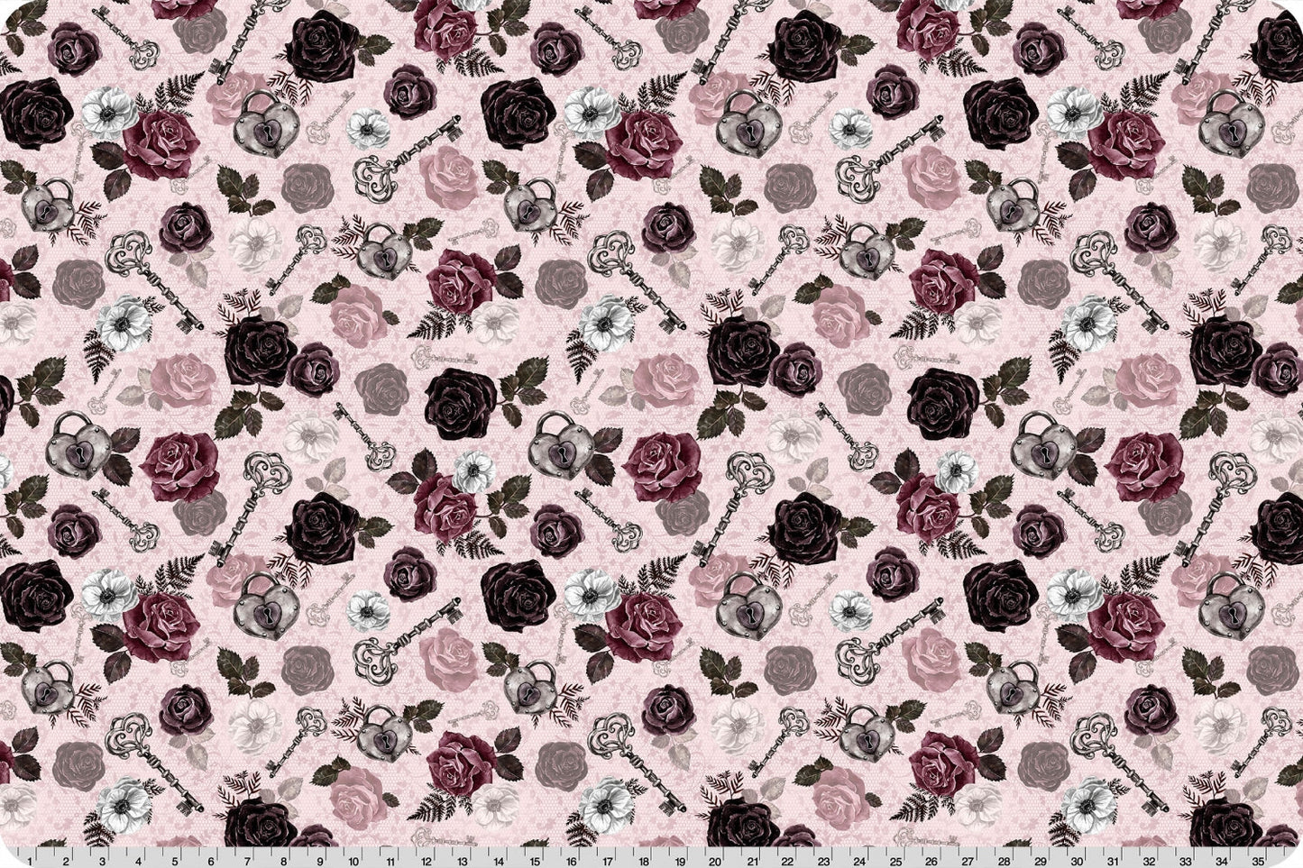 Tejido Digital Cuddle Black Cherry Secret Crush por Yarda