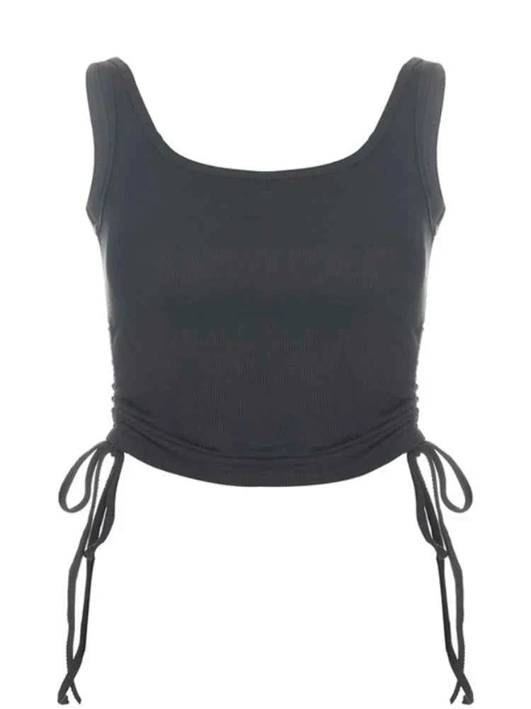 Top Corto Con Nudos: Camiseta Casual de Verano para Mujeres