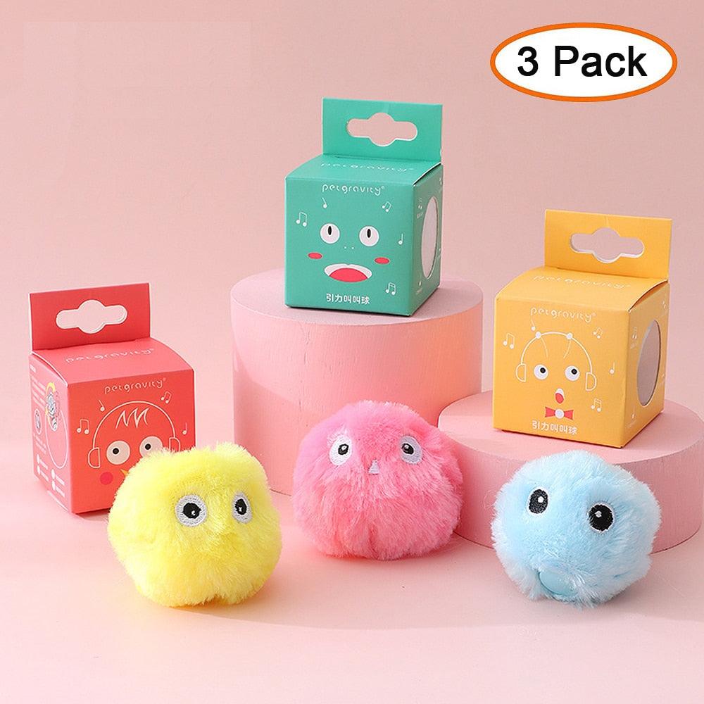 Interactive Plush Cat Ball with Chirping Sounds