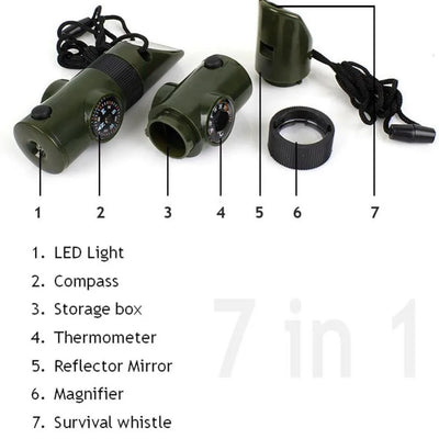 7-in-1 Jungle Survival Whistle