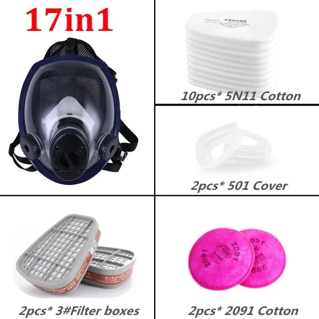 Masque à gaz respiratoire intégral premium pour usage tactique