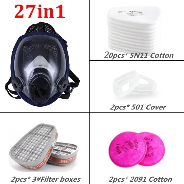 Masque à gaz respiratoire intégral premium pour usage tactique