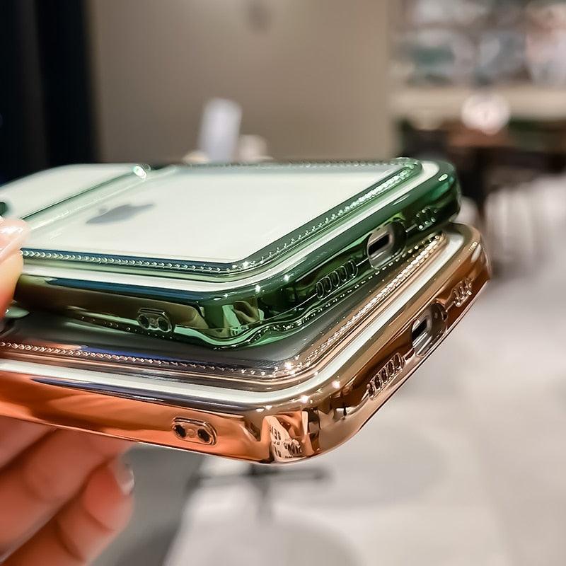 Coque de portefeuille transparente pour iPhone