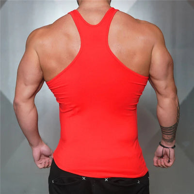 FlexFit Cotton Sleeveless Muscle Tank - Irregular Hem