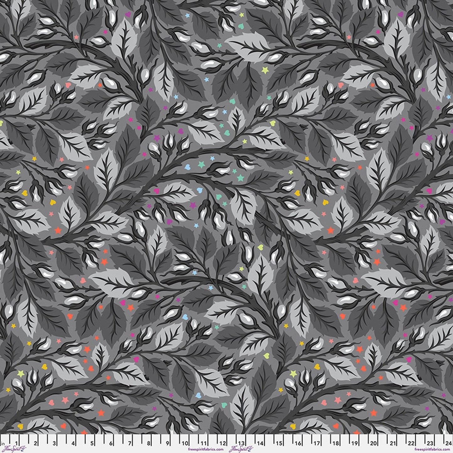 Tissu large en coton Graywork Shadow Nip in the Bud 108"