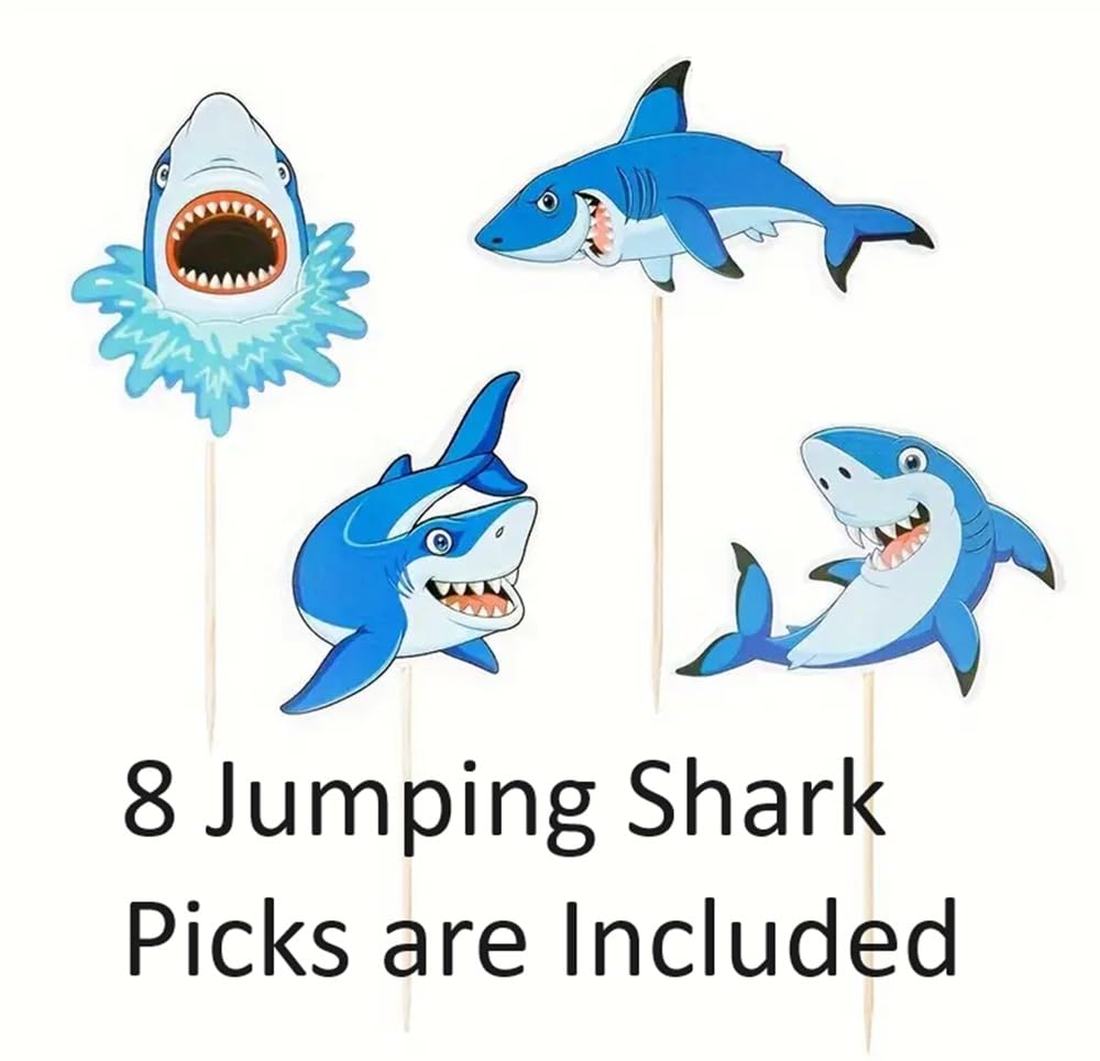 Medium Shark Cupcake Kit for 32 Cupcakes