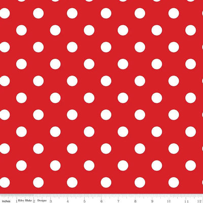 Simple Pleasures Polka Dots Red Cotton Wideback Fabric