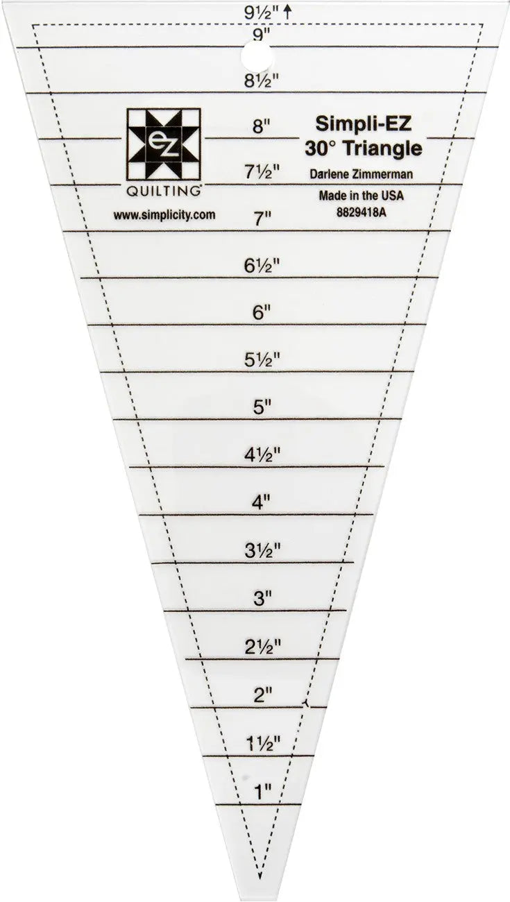 Regla Triangular Simpli-EZ de 30 Grados - 9.5in