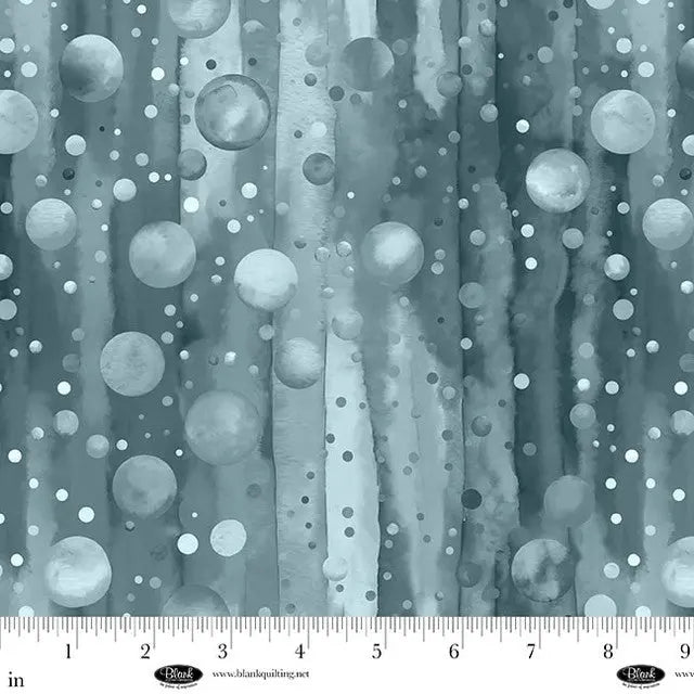Slate Bubble Pops 108" Cotton Wideback Fabric