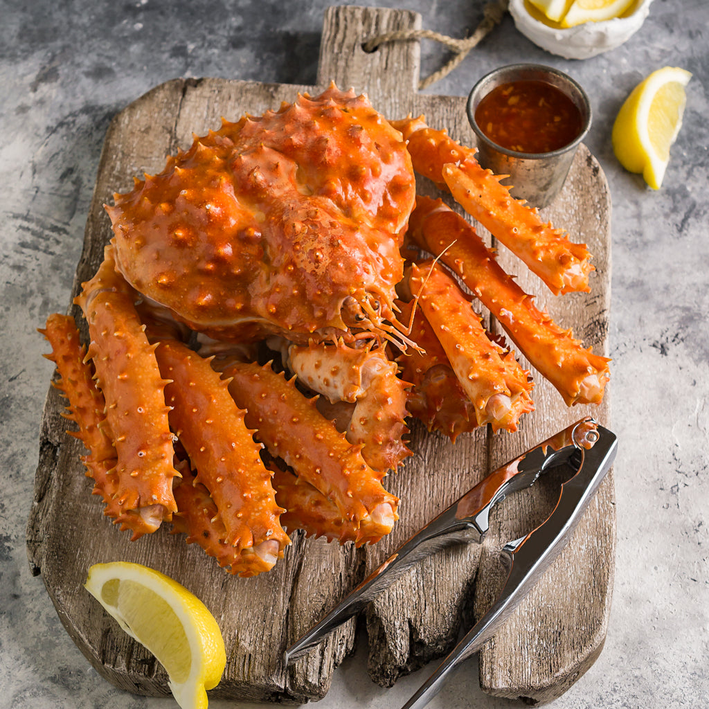 Crabe royal d'Alaska sauvage de première qualité – 5+ lbs chacun