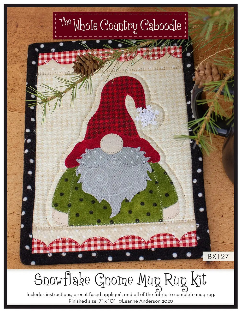 Kit de alfombrilla para taza Gnome de copo de nieve