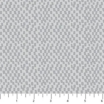Tissu en coton pigmenté gris à carreaux doux - 44"/45" par yard
