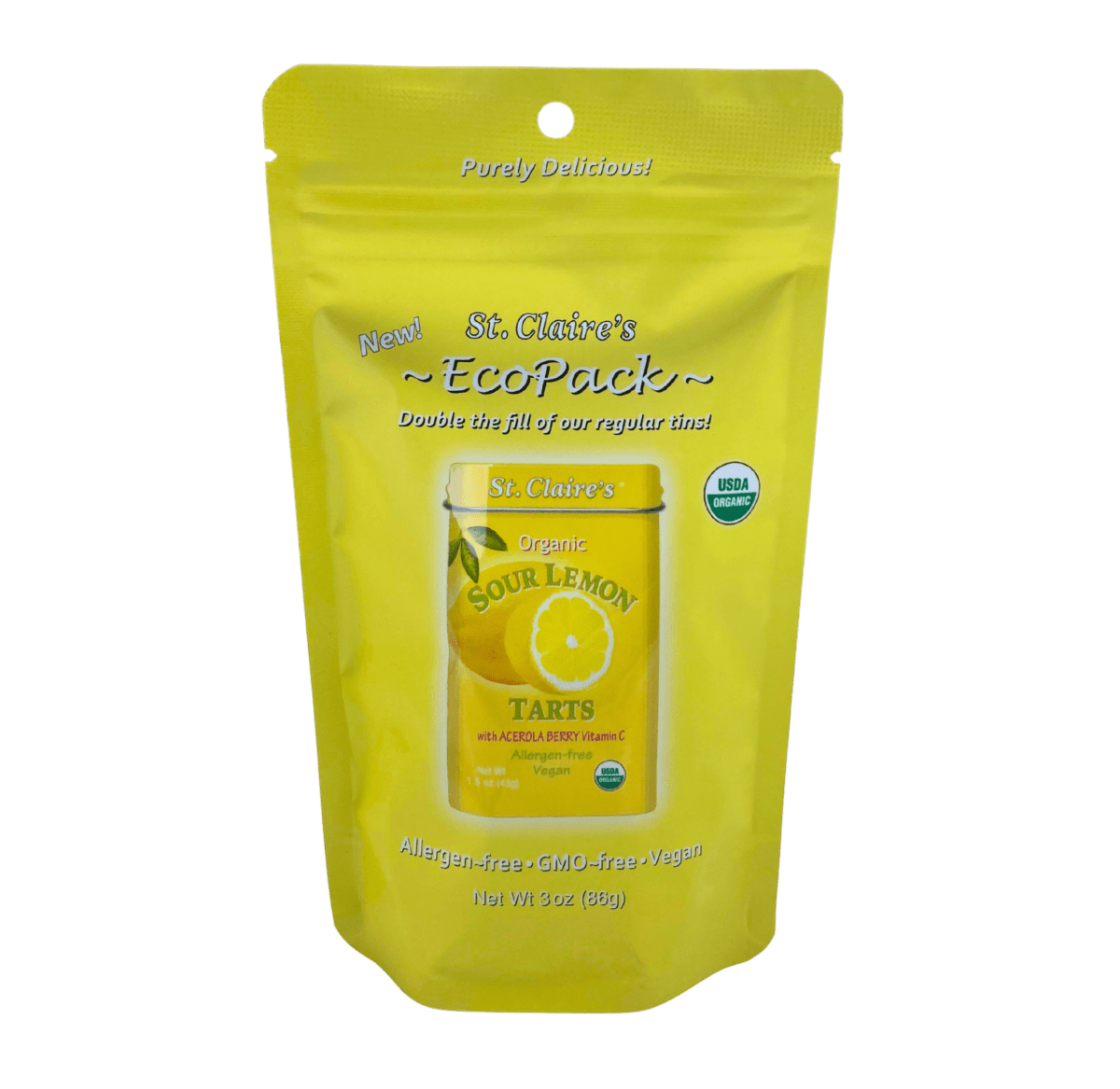 Tartas de Limón Ácido Orgánicas - Paquete Ecológico de 3 oz