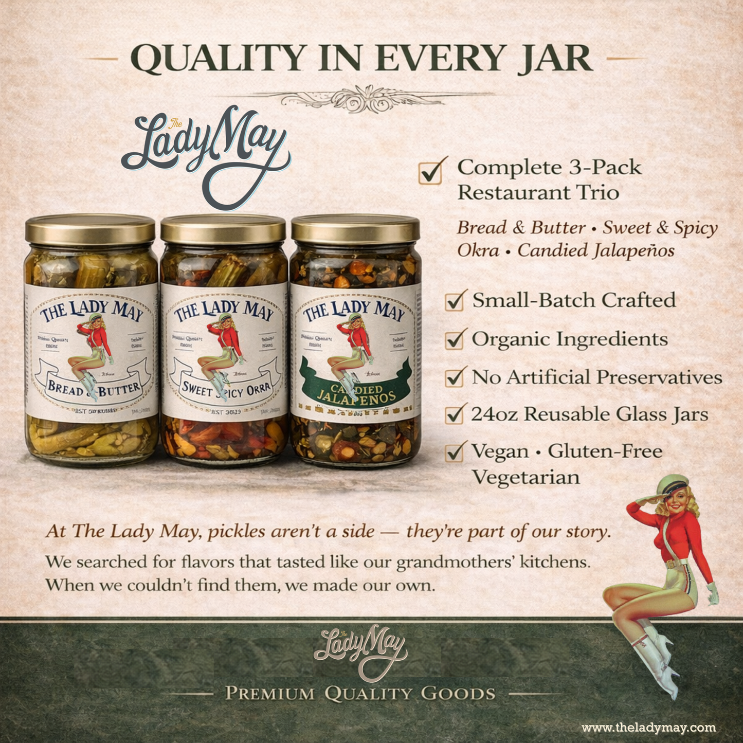 Conjunto de Regalo Lady May Pickle Trio – Paquete de 3