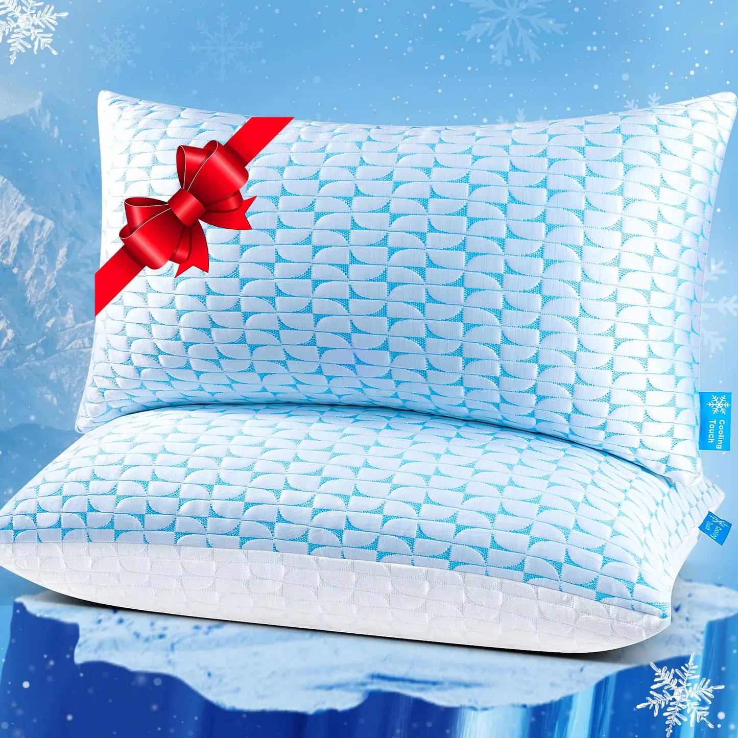 QUTOOL King Size Shredded Memory Foam Pillows - Set of 2