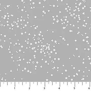Tela de algodón Sprinkles Gray Dewfall - 44"/45" por yarda
