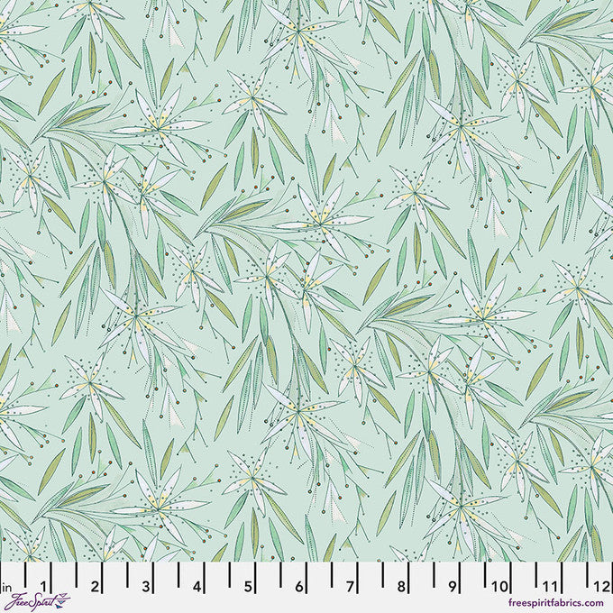 Tissu en coton Star Flower Mint Flourish And Bloom par yard