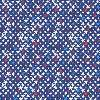 Tissu Star Spangled Summer Star Cluster - 43"/44" par yard