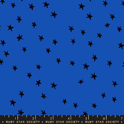 Starry Blue Ribbon Cotton Fabric - 43"/44" Per Yard