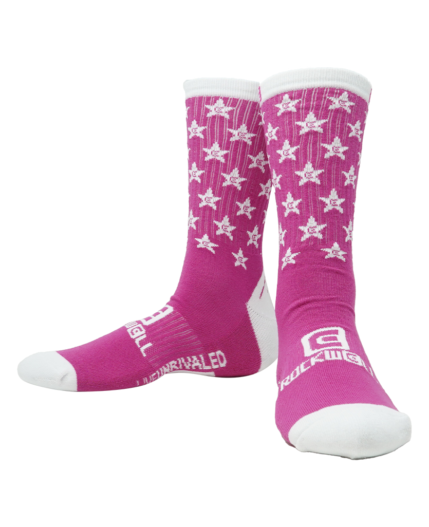 Chic Pink Crew Socks for All-Day Comfort - Korvel