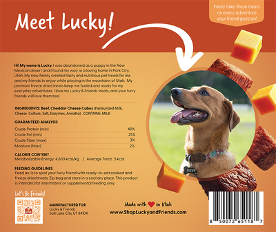 Lucky & Friends Steak & Cheese Dog Treats - Korvel
