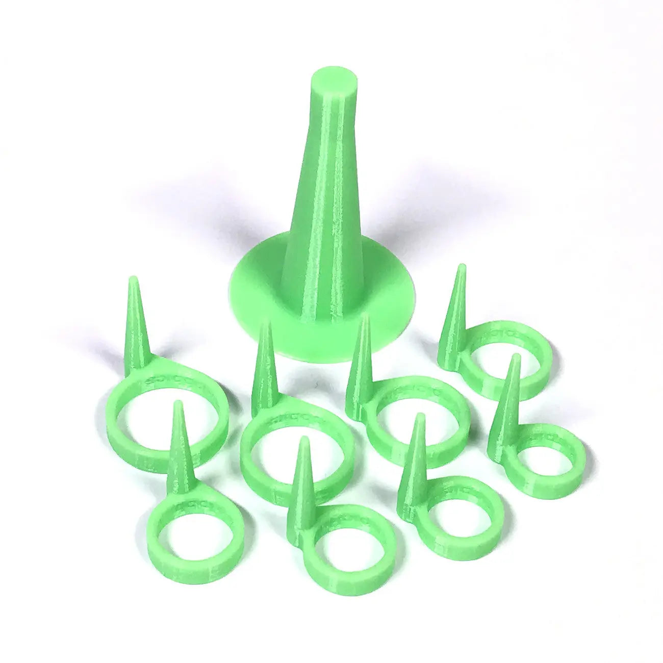 Stiletto Rings Lime 8-Pack for Embroidery