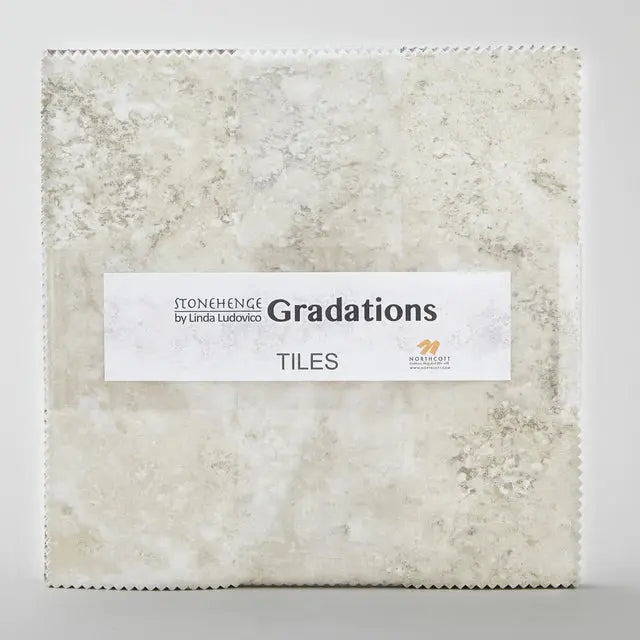 Stonehenge Gradations II Slate Tiles - 10" Cotton Squares