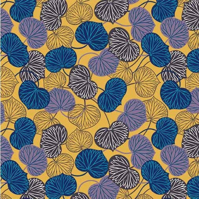 Straw Sacred Leaf Cotton Fabric - 43"/44" Per Yard