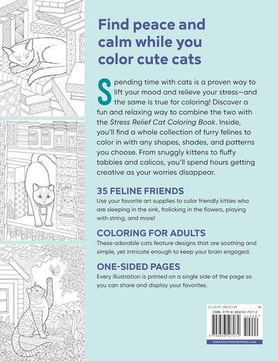 Calming Cat Coloring Book for Adults: A Creative Escape (Spiral Bound) - Korvel