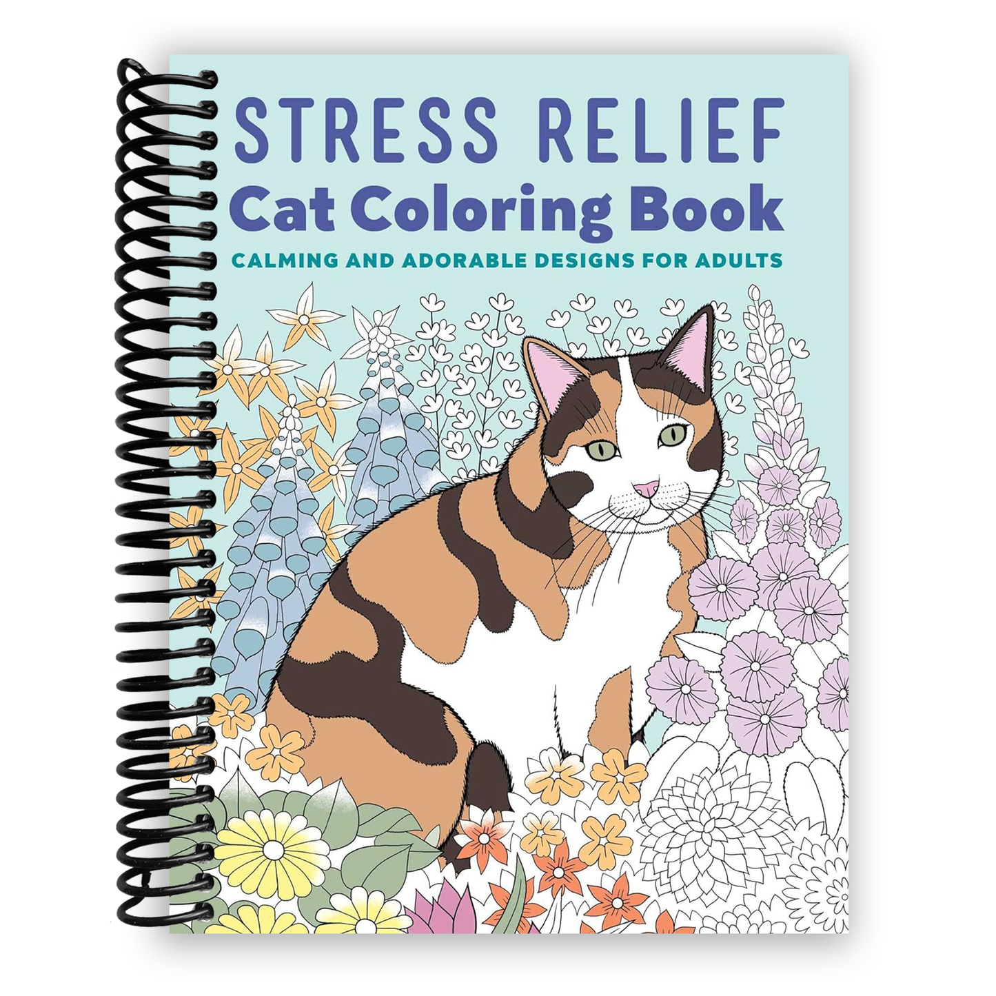 Calming Cat Coloring Book for Adults: A Creative Escape (Spiral Bound) - Korvel