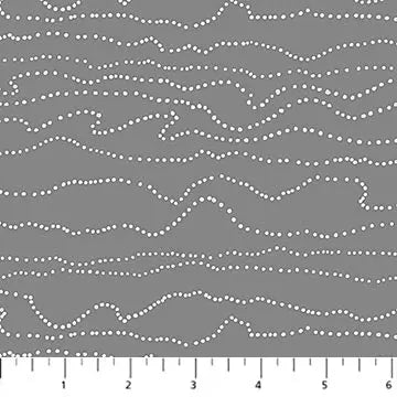 Strings Gray Dewfall Cotton Fabric - 44"/45" Per Yard