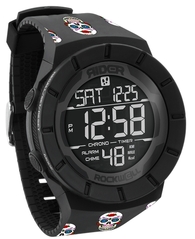 Coliseum Fit™ - Phantom Black Sugar Skull Watch - Korvel