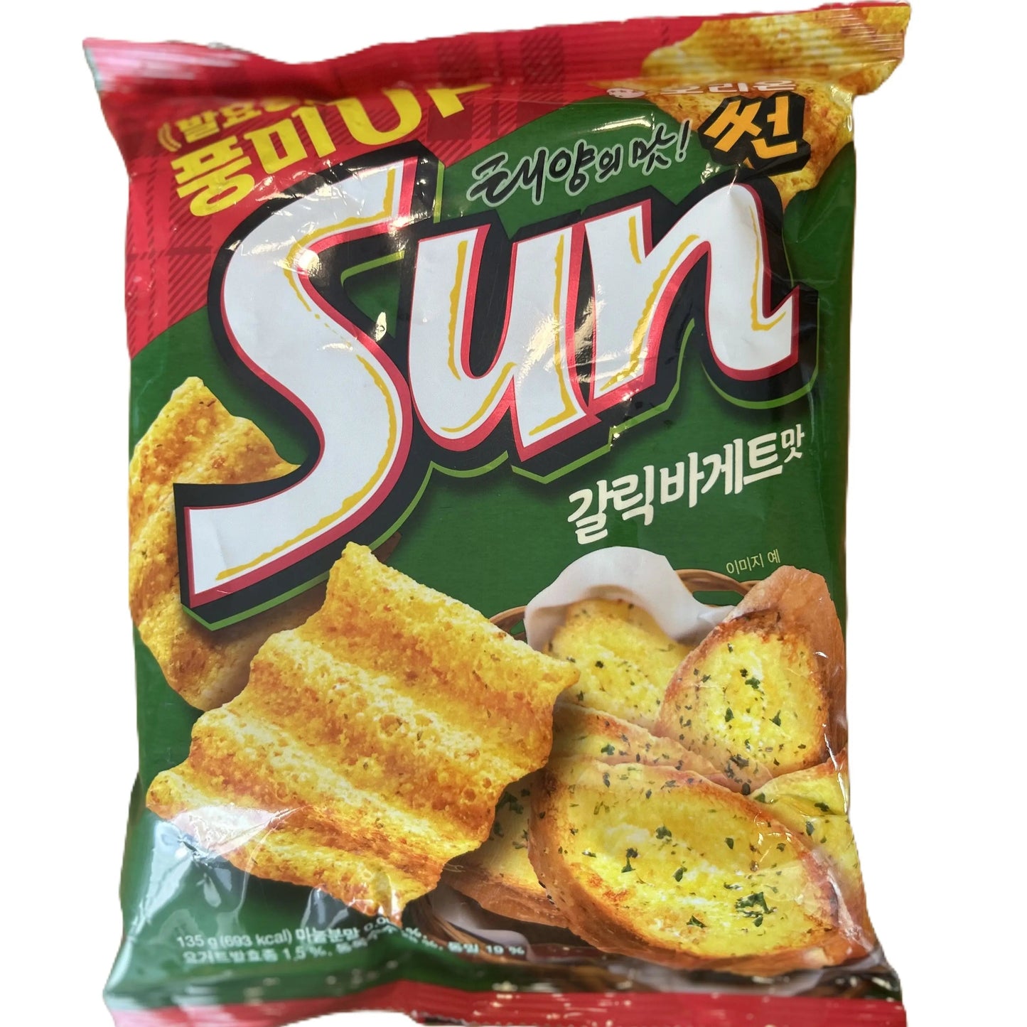Chips au pain à l'ail coréen 135g – Snack croustillant et savoureux
