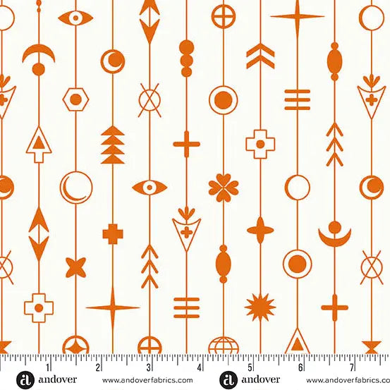 Tissu en coton Sun Print Whisper Flame Gaze - 44"/45" par yard