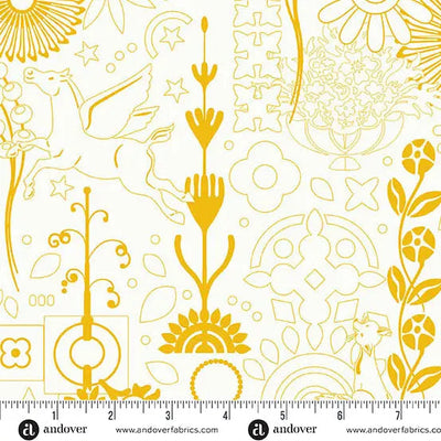 Sun Print Whisper Sunshine Cameo Cotton Fabric - 44"/45" Per Yard
