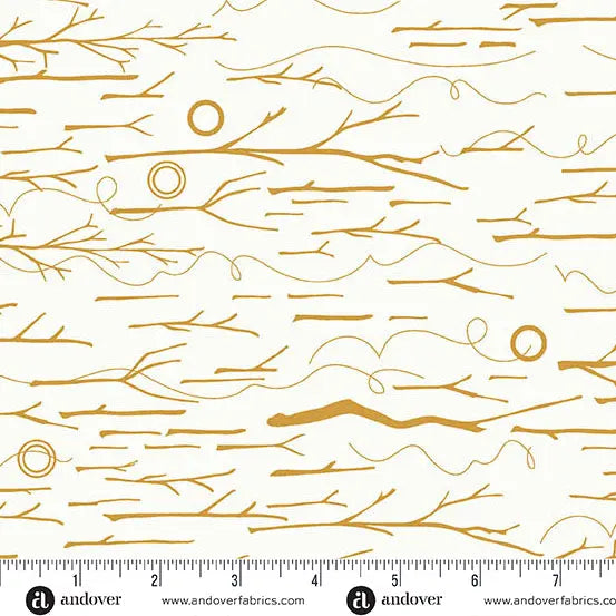 Sun Print Whisper Yarrow Sticks and Twine Fabric - 44"/45" Per Yard