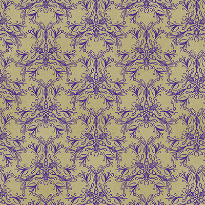 Swarm Purple/Chino Ground Works Cotton Fabric - 44"/45" Per Yard