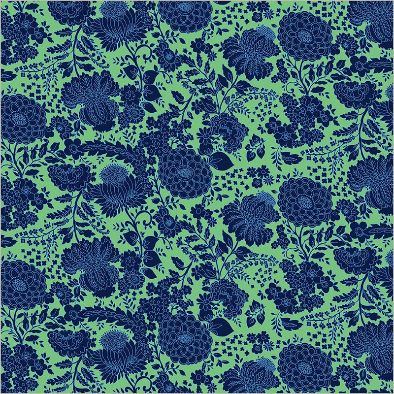 Tissu en coton Sweet Talk Kim vert mer - 44"/45" par yard