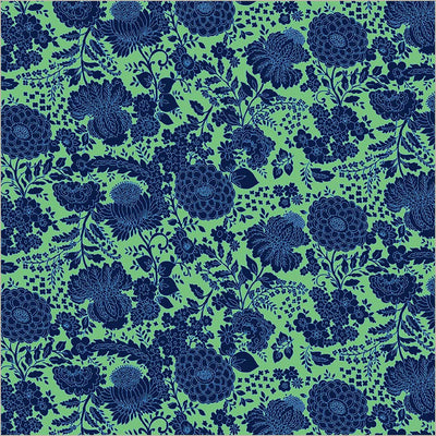 Tela de Algodón Kim Verde Mar Dulce - 44"/45" por Yarda