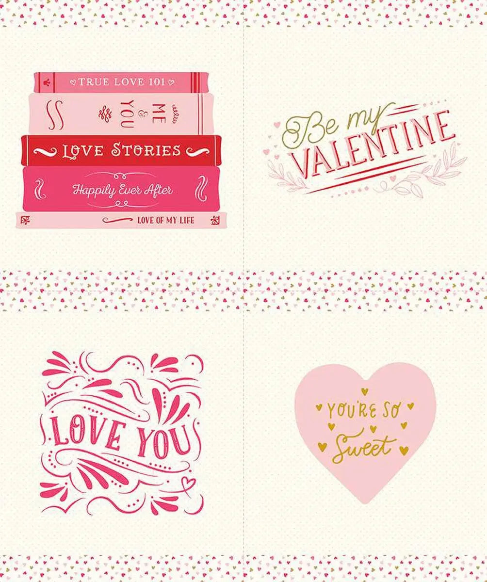 Panneau de coussin Sweetheart Love Stories Sparkle - 36" x 43"