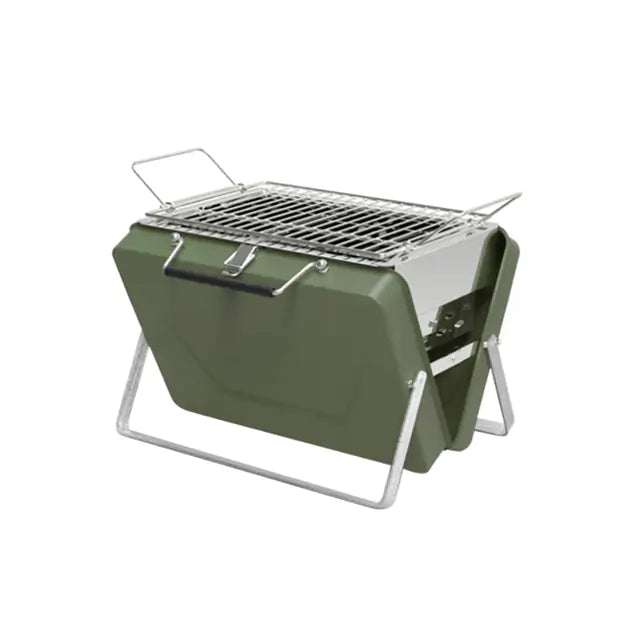 Gril à Charbon Pliable Portable pour Camping - Acier Inoxydable