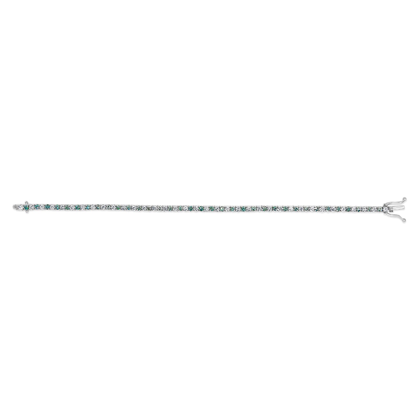 Pulsera de Tenis de Diamantes Crecidos en Laboratorio de Oro Blanco de 14K con 4.0 Cttw de Diamantes