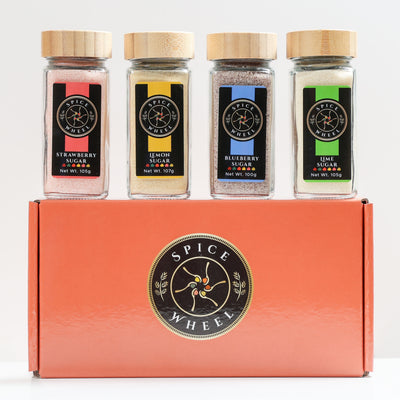 Citrus & Berry Sugar Gift Set – 4 Flavored Sugars for Tea, Baking & Cocktails - Korvel-Food Inc.